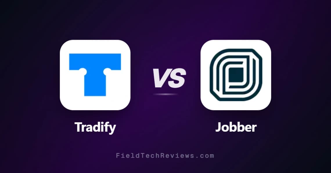 Tradify vs Jobber comparison chart - pricing, features, and recommendations for field service professionals